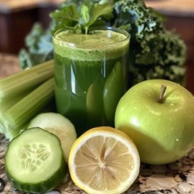 Cucumber, Apple, Lime, Herbs & Spices.